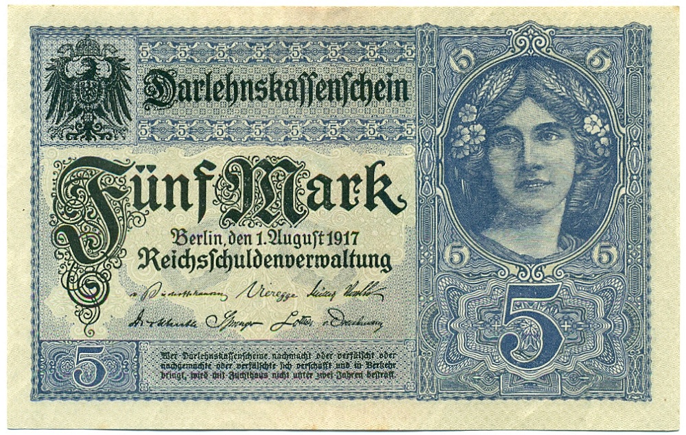 5 марок 1917 года Германия — Фото №1