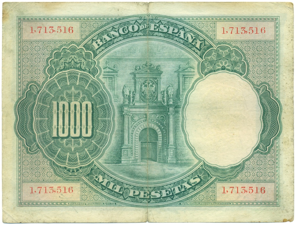 1000 песет 1925 года Испания — Фото №2
