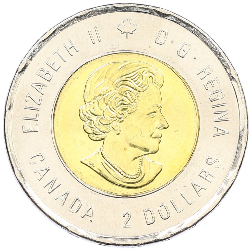 2 доллара 2020 года Канада «100 лет со дня рождения Билла Рида» (Цветное покрытие) — Фото №2