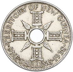 1 шиллинг 1938 года Британская Новая Гвинея — Фото №1