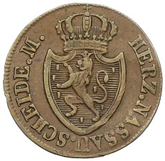 1/4 крейцера 1818 года Нассау — Фото №1