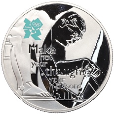 5 фунтов 2009 года Великобритания «XXX летние Олимпийские Игры — Празднование в Британии (Исаак Ньютон)» — Фото №1
