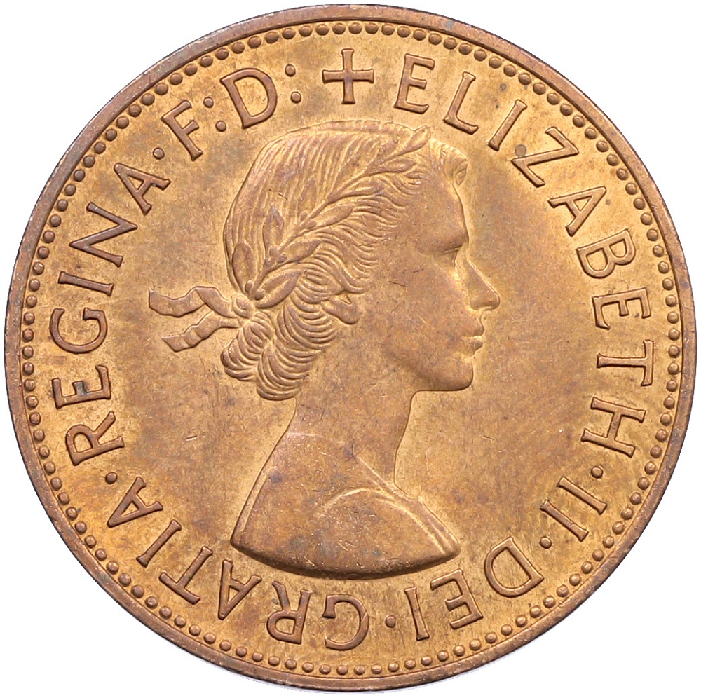 1 пенни 1966 года Великобритания — Фото №2