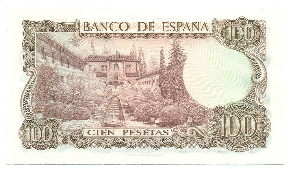 100 песет 1970 года Испания — Фото №2