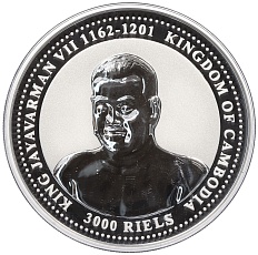 3000 риелей 2006 года Камбоджа «Год собаки — Сибирский хаски» — Фото №2
