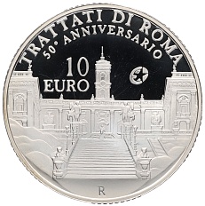 10 евро 2007 года Италия «50 лет Римскому договору» — Фото №1