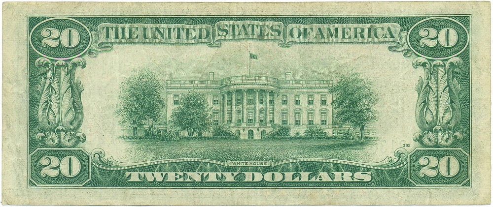 20 долларов 1934 года США (Нью-Йорк) — Фото №2