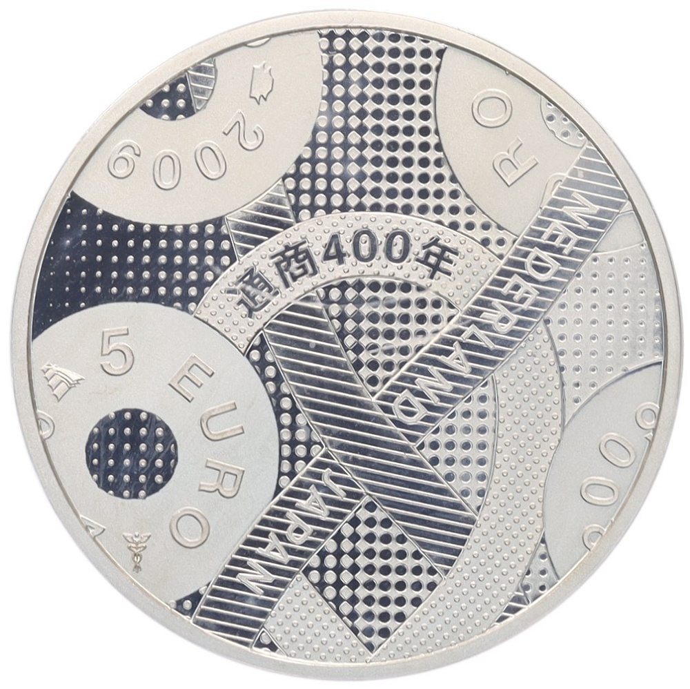 5 евро 2009 года Нидерланды «400 лет дружбы с Японией» — Фото №1
