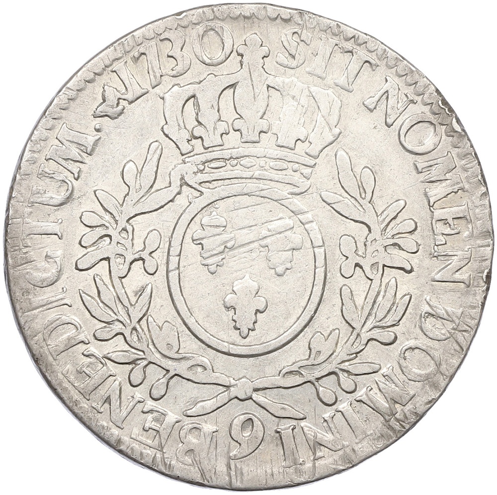 1 экю 1730 года Франция (Людовик XV) — Фото №2