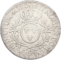 1 экю 1730 года Франция (Людовик XV) — Фото №2