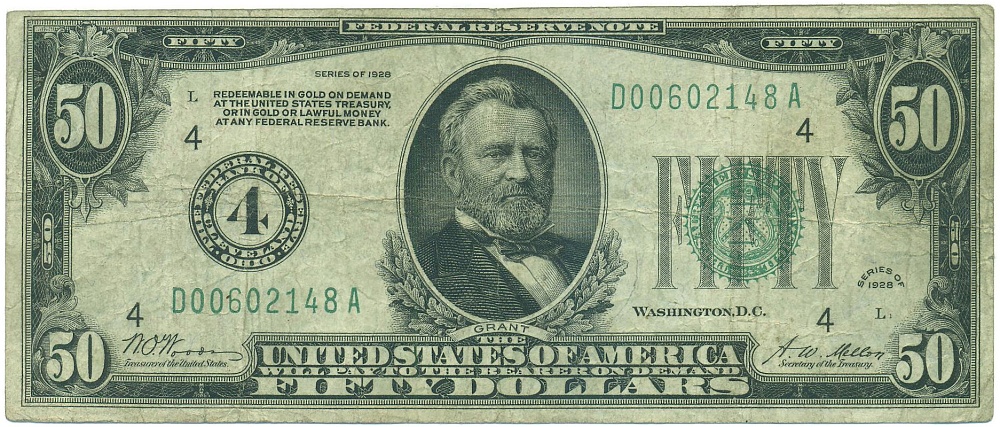 50 долларов 1928 года США (Огайо — Кливленд) — Фото №1