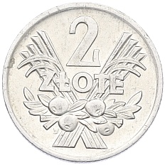 2 злотых 1974 года Польша — Фото №1