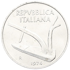 10 лир 1974 года Италия — Фото №1