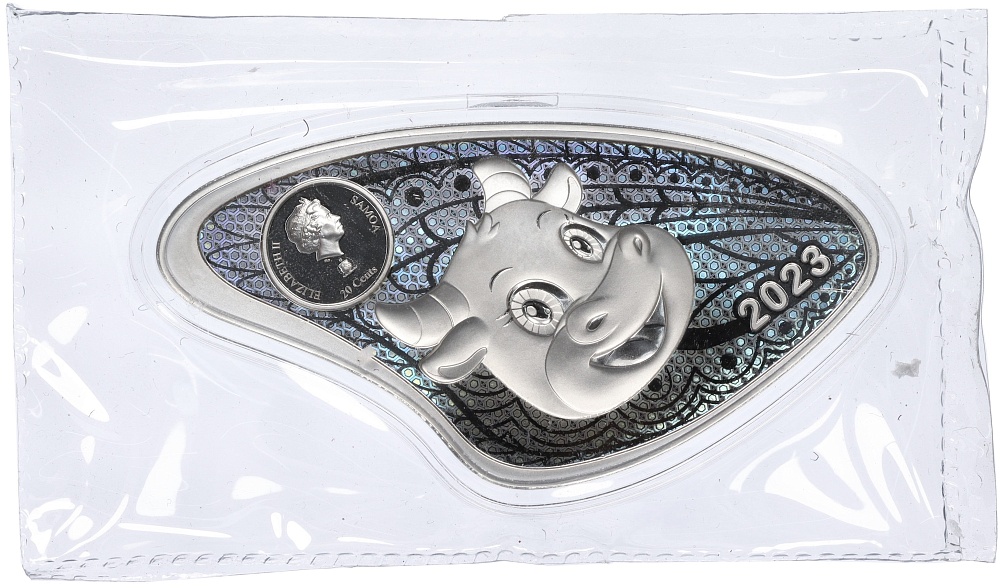 20 центов 2023 года Самоа «Китайский гороскоп — Год быка» — Фото №2