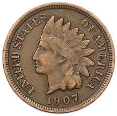 1 цент 1907 года США — Фото №1