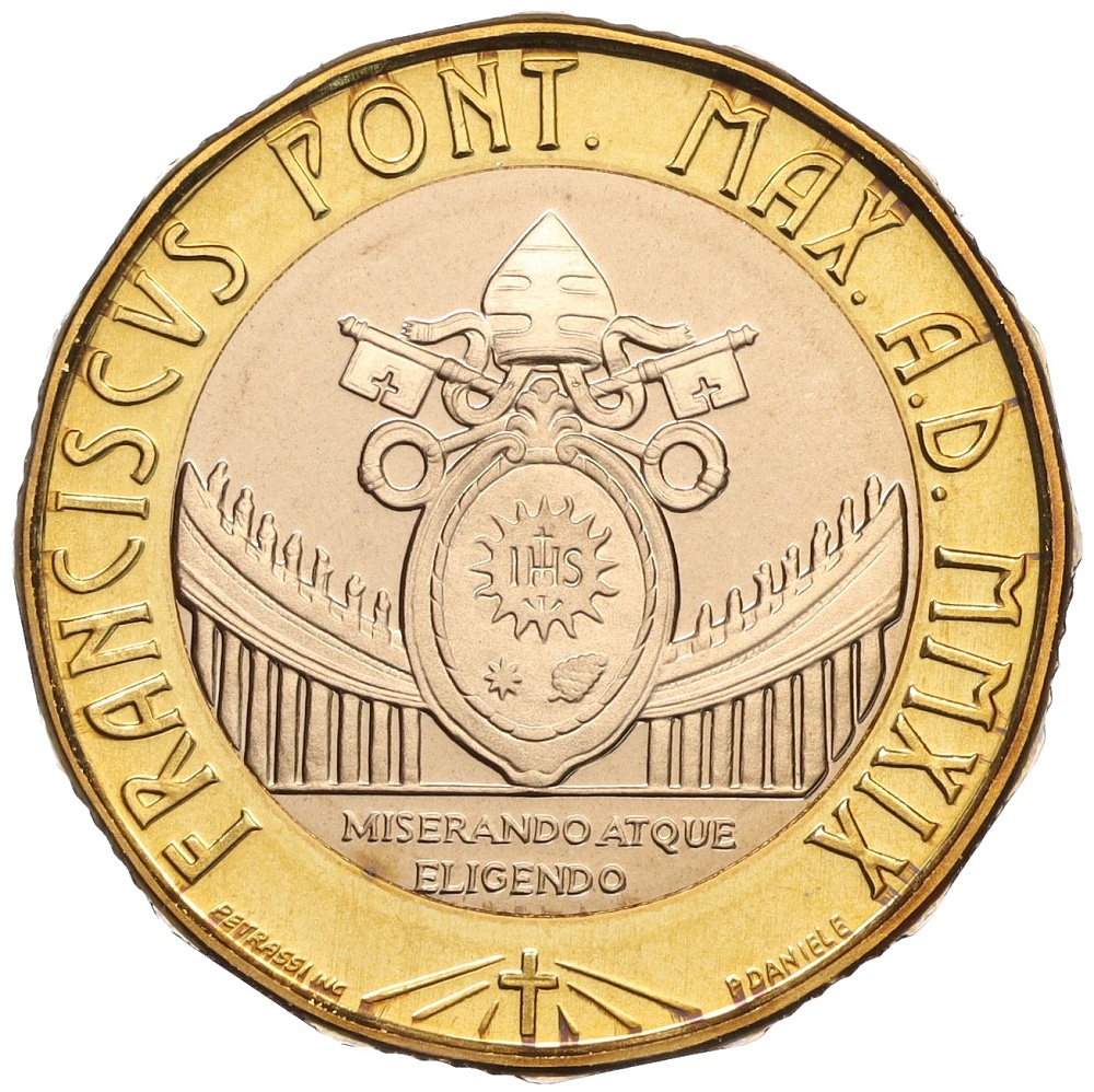 5 евро 2019 года Ватикан «34-й Всемирный День молодежи в Панаме» — Фото №2