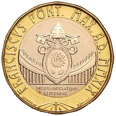 5 евро 2019 года Ватикан «34-й Всемирный День молодежи в Панаме» — Фото №2