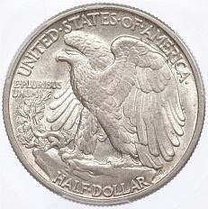 1/2 доллара (50 центов) 1942 года США — в слабе PCGS (MS63) — Фото №2