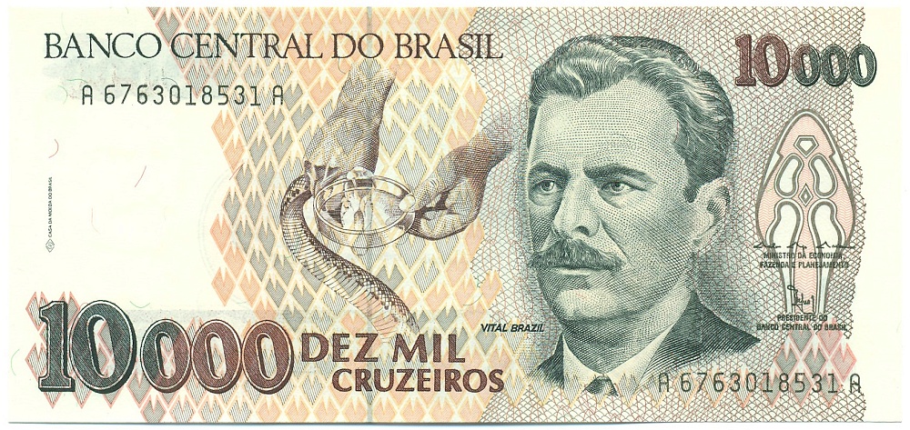 10000 крузейро 1992 года Бразилия — Фото №1
