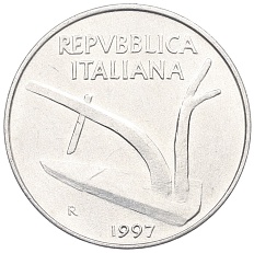 10 лир 1997 года Италия — Фото №1