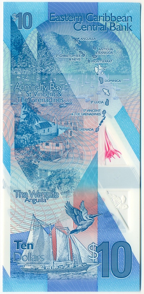 10 долларов 2019 года Восточные Карибы — Фото №2