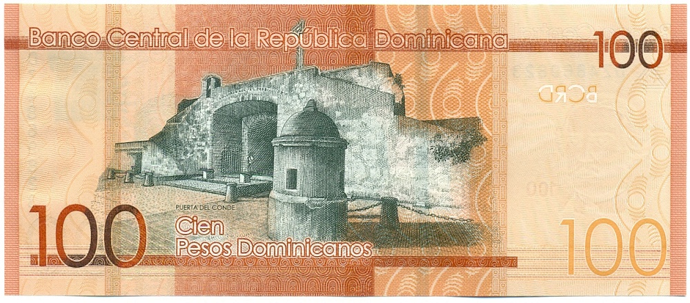 100 песо 2023 года Доминиканская республика — Фото №2