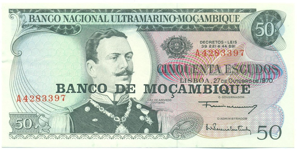 50 эскудо 1970 года Мозамбик — Фото №1