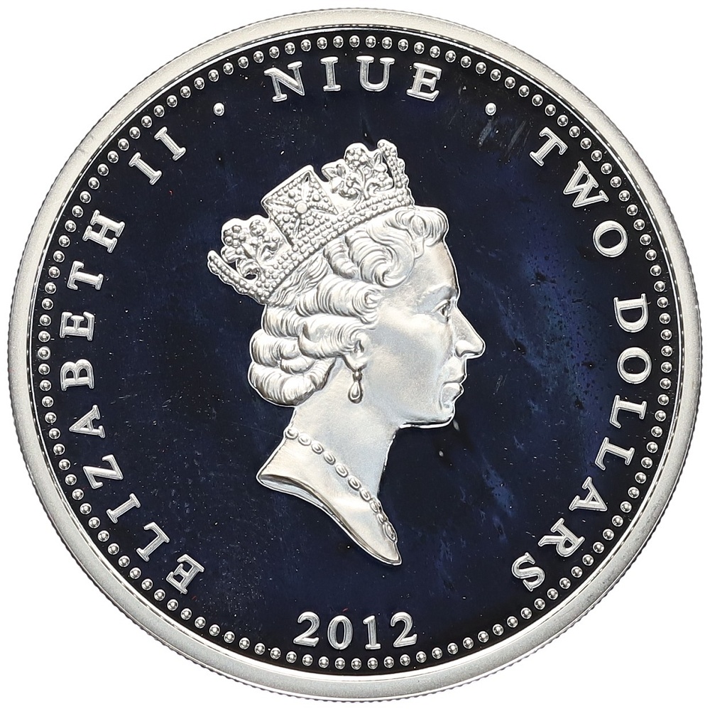 2 доллара 2012 года Ниуэ «Наши друзья — Курильский Бобтейл» — Фото №2