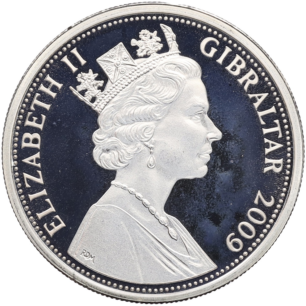 5 фунтов 2009 года Гибралтар «Исаак Ньютон» — Фото №2