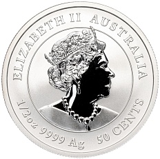 50 центов 2022 года Австралия «Лунный календарь — Год тигра» (Цветное покрытие) — Фото №2