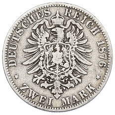 2 марки 1876 года A Германия (Пруссия) — Фото №2