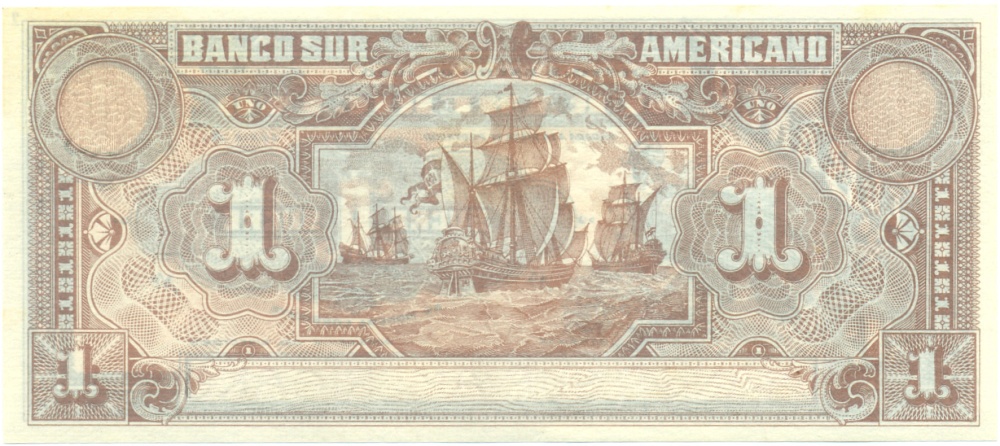 1 сукре 1920 года Эквадор — Фото №2