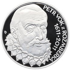 200 крон 2011 года Чехия «400 лет со дня смерти Петра Вока из Розенберга» — Фото №1