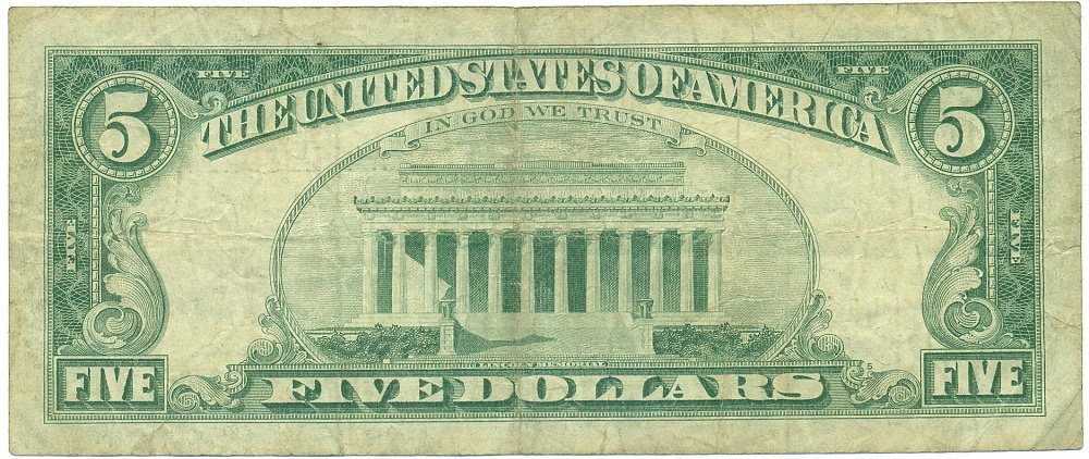 5 долларов 1963 года США — Фото №2