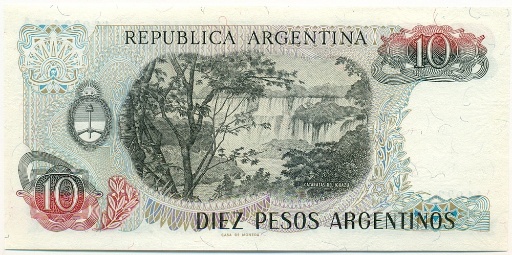 10 песо 1983 года Аргентина — Фото №2