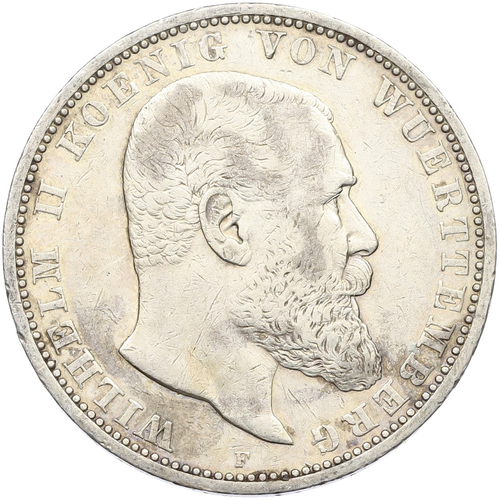 5 марок 1898 года Германия (Вюртемберг) — Фото №1