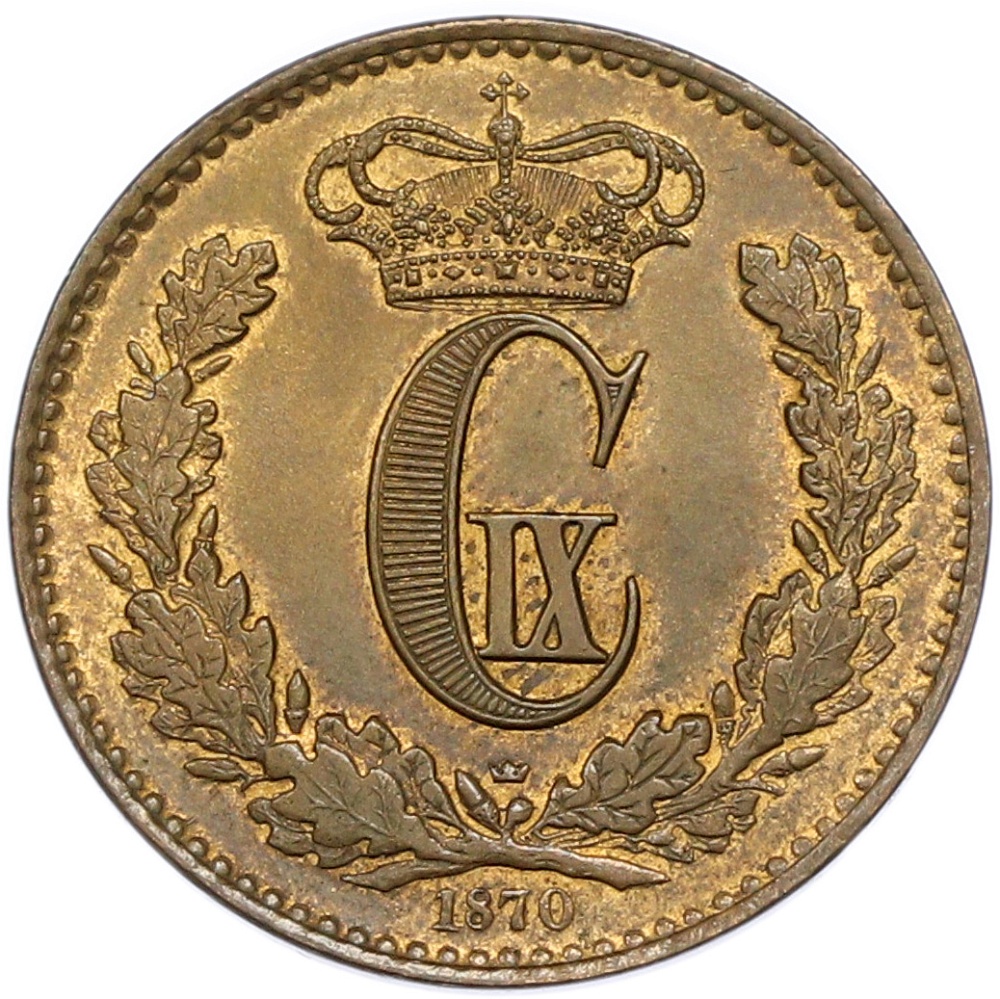 1 скиллинг 1870 года Дания — Фото №1
