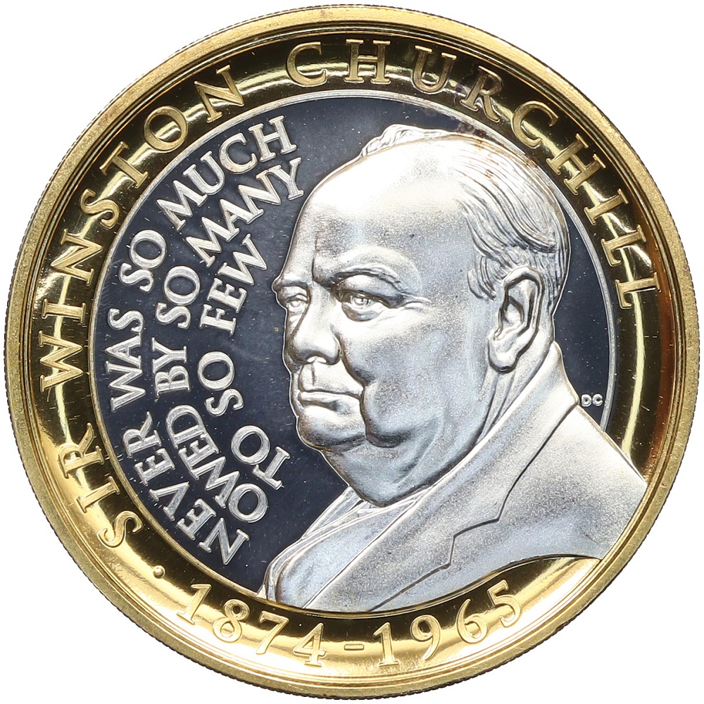 2 фунта 2015 года Гибралтар «50-я годовщина со дня смерти Уинстона Черчилля — Никогда так многие не были в долгу» — Фото №1