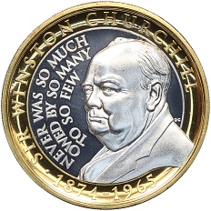 2 фунта 2015 года Гибралтар «50-я годовщина со дня смерти Уинстона Черчилля — Никогда так многие не были в долгу» — Фото №1