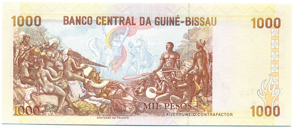 1000 песо 1993 года Гвинея-Бисау — Фото №2