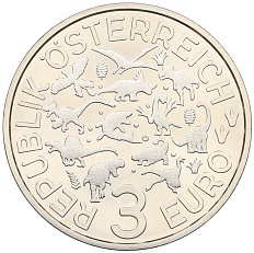 3 евро 2022 года Австрия «Супер динозавры — Орнитомим» — Фото №2