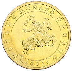 50 евроцентов 2001 года Монако — Фото №1