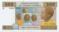 500 франков 2017 года Центрально-Африканский валютный союз — литера U (Камерун) — Фото №1