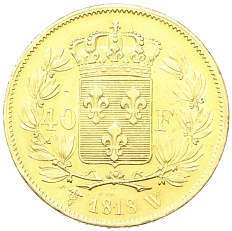 40 франков 1818 года W Франция — Фото №1