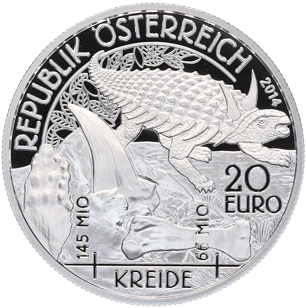 20 евро 2014 года Австрия «Доисторическая жизнь — Меловой период» — Фото №2