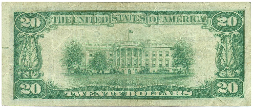 20 долларов 1929 года США (Пенсильвания — Филадельфия) — Фото №2