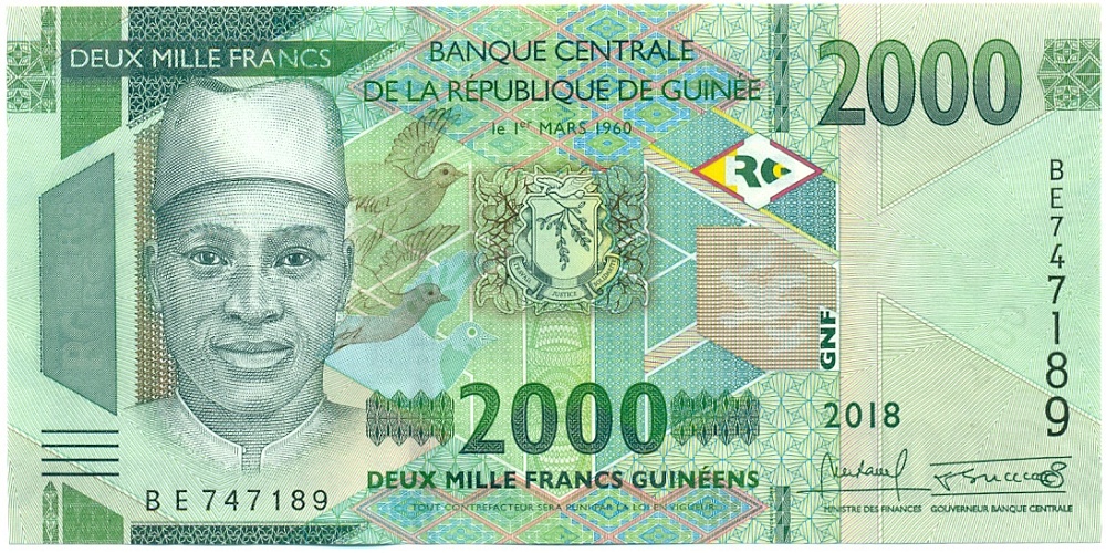 2000 франков 2018 года Гвинея — Фото №1