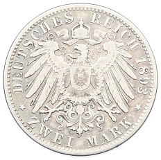 2 марки 1893 года Германия (Бавария) — Фото №2