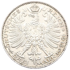 3 марки 1915 года Германия (Саксен-Веймар-Эйзенах) «100 лет Великим герцогам» — Фото №2