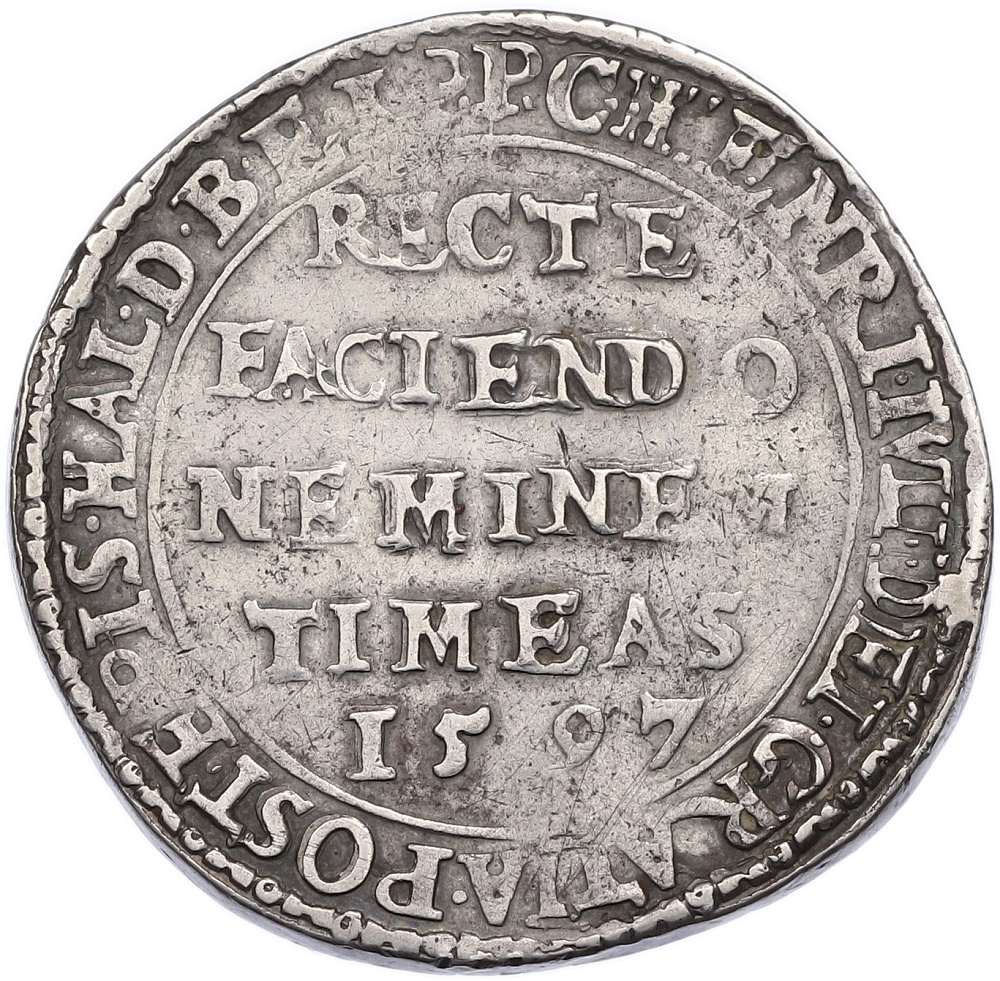 1 талер 1597 года Брауншвейг-Вольфенбюттель «Правдивый талер» — Фото №2